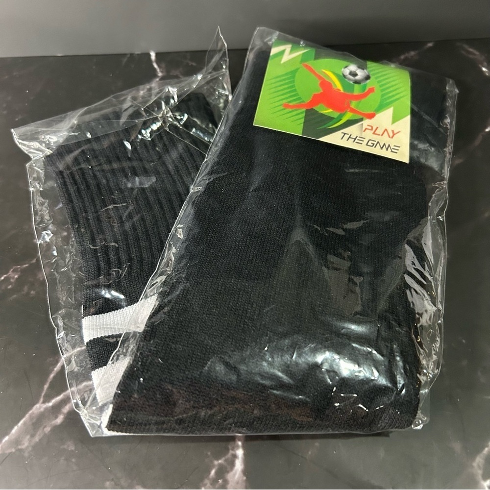 Black Men's Soccer Athletic Socks Size 7-13